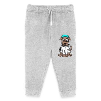 Hund Arzt - Kinder Organic Jogginghose Mini Mover von Stanley/Stella - Grau meliert - Vorne