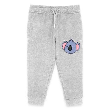 Koala Kopf - Kinder Organic Jogginghose Mini Mover von Stanley/Stella - Grau meliert - Vorne