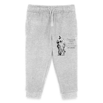 Latin - Summae Opes Inopia Cupiditatum - Pantalon de jogging enfant bio Stanley/Stella - gris chiné - Devant