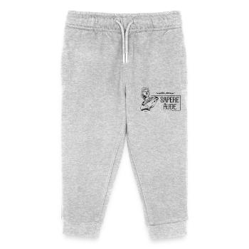 Lateinischer Spruch - Sapere Aude - Kinder Organic Jogginghose Mini Mover von Stanley/Stella - Grau meliert - Vorne