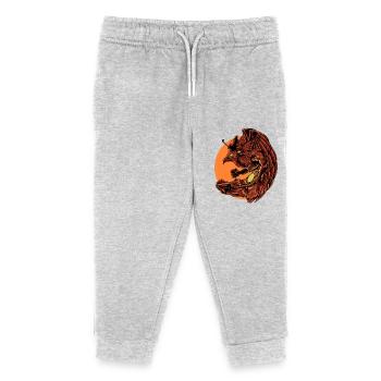 Egyptian god Horus - Kids Organic Sweatpants by Stanley/Stella - heather grey - Front