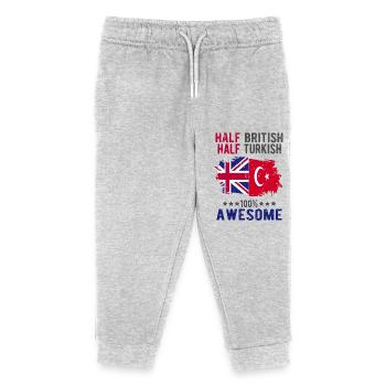 Moitié britannique moitié turc - Pantalon de jogging enfant bio Stanley/Stella - gris chiné - Devant