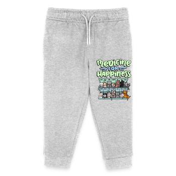 Meine Glückliche Medizin Jeden Tag Pille - Kinder Organic Jogginghose Mini Mover von Stanley/Stella - Grau meliert - Vorne