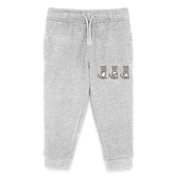 Drei Katzen beim Reiki - Kinder Organic Jogginghose Mini Mover von Stanley/Stella - Grau meliert - Vorne