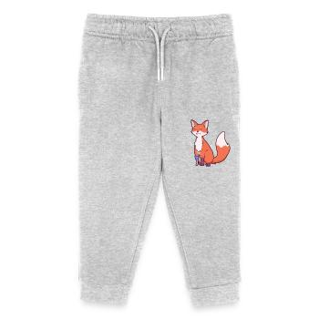 Renard avec jambe prothétique - Pantalon de jogging enfant bio Stanley/Stella - gris chiné - Devant