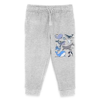 De nombreuses espèces différentes de baleines - Pantalon de jogging enfant bio Stanley/Stella - gris chiné - Devant