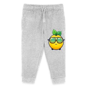 Cool Lemon - Design de limonade rafraîchissant - Pantalon de jogging enfant bio Stanley/Stella - gris chiné - Devant