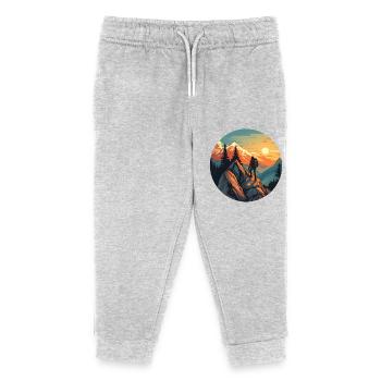 Alpinisme - Pantalon de jogging enfant bio Stanley/Stella - gris chiné - Devant