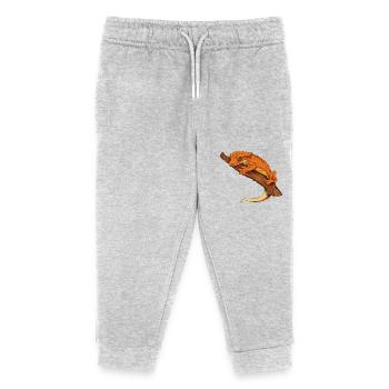 Dessin - Kronengecko - Pantalon de jogging enfant bio Stanley/Stella - gris chiné - Devant