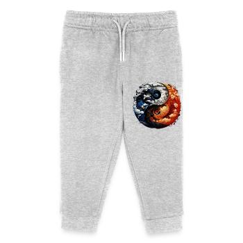 Yin Yang - Kinder Organic Jogginghose Mini Mover von Stanley/Stella - Grau meliert - Vorne