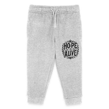 Die Hoffnung lebt - Kinder Organic Jogginghose Mini Mover von Stanley/Stella - Grau meliert - Vorne