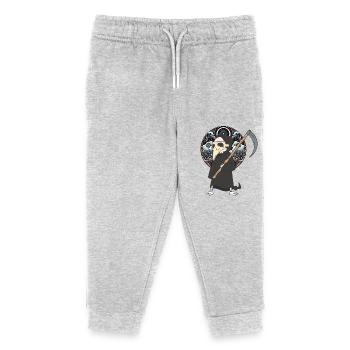 Halloween Sensenmann Tod Mittelalter - Kinder Organic Jogginghose Mini Mover von Stanley/Stella - Grau meliert - Vorne