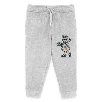 Cuisinier joyeux avec des biscuits - Pantalon de jogging enfant bio Stanley/Stella - gris chiné - Devant