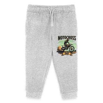 Motocross Dad – Un design plein d’action pour les papas - Pantalon de jogging enfant bio Stanley/Stella - gris chiné - Devant