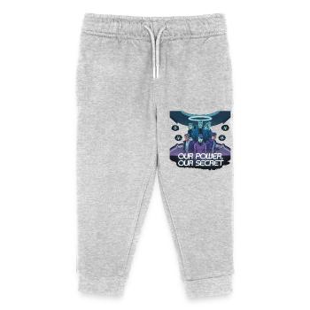 OUR POWER, OUR SECRET - Kids Organic Sweatpants by Stanley/Stella - heather grey - Front