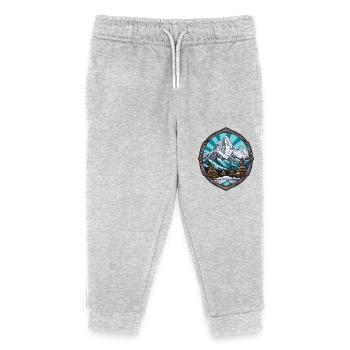 Alps Ski Mountain - Kids Organic Sweatpants by Stanley/Stella - heather grey - Front