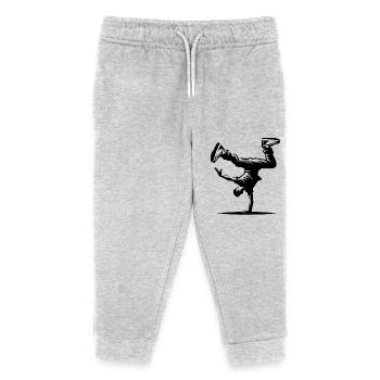 Breakdancing - Kids Organic Sweatpants by Stanley/Stella - heather grey - Front