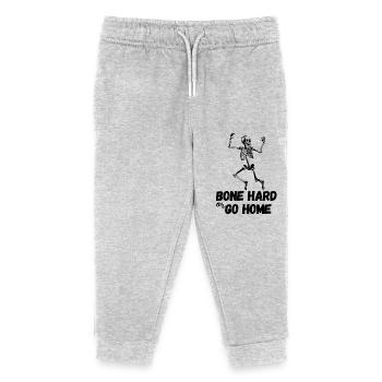 Bone Hard or Go Home - Kids Organic Sweatpants by Stanley/Stella - heather grey - Front