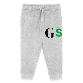 Letter g dollar - Kids Organic Sweatpants by Stanley/Stella - heather grey - Front