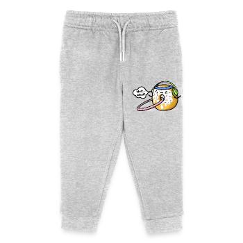 Beignet kawaii avec cerceau de fitness - Pantalon de jogging enfant bio Stanley/Stella - gris chiné - Devant