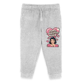 Queef Queen Queefed Humour adulte Queefing - Pantalon de jogging enfant bio Stanley/Stella - gris chiné - Devant