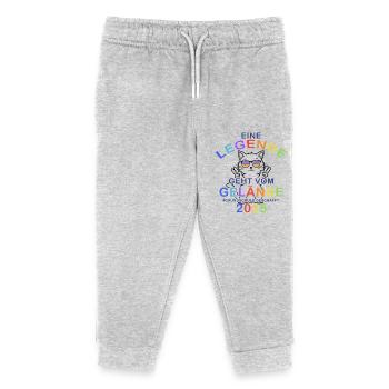 Grundschule Geschafft 2025 Grundschule Abschied - Kinder Organic Jogginghose Mini Mover von Stanley/Stella - Grau meliert - Vorne