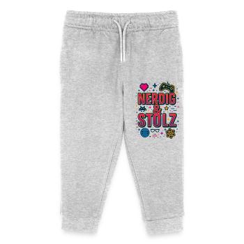 Nerd et fier - Pantalon de jogging enfant bio Stanley/Stella - gris chiné - Devant