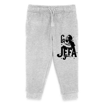 La Jefa Citation espagnole drôle pour une femme mexicaine forte - Pantalon de jogging enfant bio Stanley/Stella - gris chiné - Devant