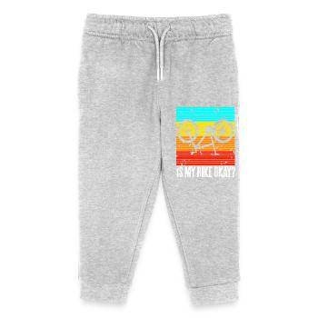 Is My Bike Okay Funny Crash Cyclist Retro - Kinder Organic Jogginghose Mini Mover von Stanley/Stella - Grau meliert - Vorne
