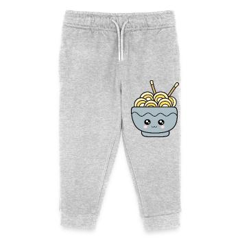 Ramen Noodles Japan Cuisine - Kids Organic Sweatpants by Stanley/Stella - heather grey - Front