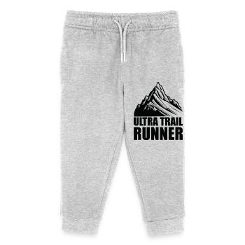 Trail Running Sport Ultra Trail Runner - Kids Organic Sweatpants by Stanley/Stella - heather grey - Front