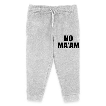 no ma'am - Kids Organic Sweatpants by Stanley/Stella - heather grey - Front