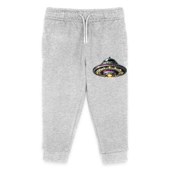 ufo - Kinder Organic Jogginghose Mini Mover von Stanley/Stella - Grau meliert - Vorne