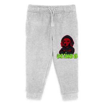 Dackel "GANZ DÜNNES EIS" - Kinder Organic Jogginghose Mini Mover von Stanley/Stella - Grau meliert - Vorne