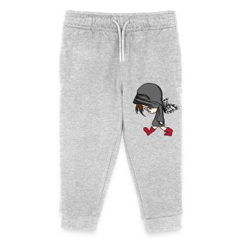 dark boy behide the wall - Kinder Organic Jogginghose Mini Mover von Stanley/Stella - Grau meliert - Vorne