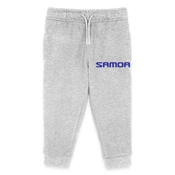 Samoa Logo - Polynesien - Südsee - Kinder Organic Jogginghose Mini Mover von Stanley/Stella - Grau meliert - Vorne