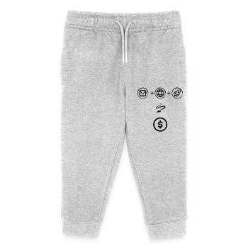 Cosmic Business Equation - Funny Startup T Shirt - Kids Organic Sweatpants by Stanley/Stella - heather grey - Front