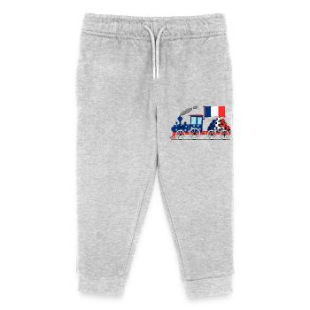 Frankreich Flagge Fußball Eisenbahn - Pantalon de jogging enfant bio Stanley/Stella - gris chiné - Devant