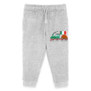 Italien Flagge Basketball Eisenbahn - Kinder Organic Jogginghose Mini Mover von Stanley/Stella - Grau meliert - Vorne