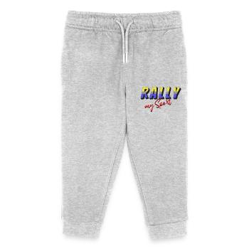 Rally my Sport yellow blue - Kids Organic Sweatpants by Stanley/Stella - heather grey - Front