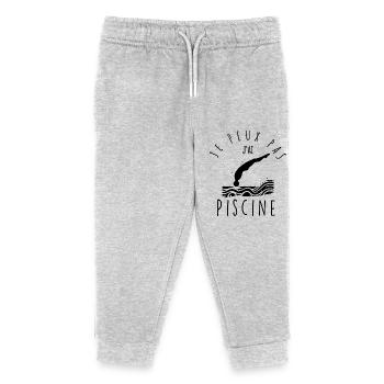 I can't, I have a swimming pool. - Kids Organic Sweatpants by Stanley/Stella - heather grey - Front