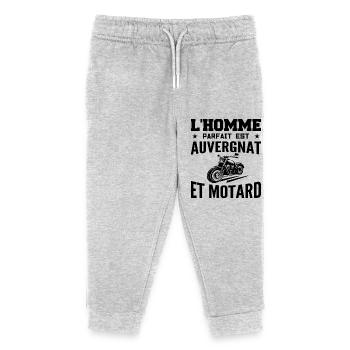 Der perfekte Mann ist ein Biker in der Auvergne - Kinder Organic Jogginghose Mini Mover von Stanley/Stella - Grau meliert - Vorne