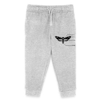 1bit Pixel Crâne Hawkmoth - Pantalon de jogging enfant bio Stanley/Stella - gris chiné - Devant