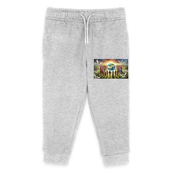 Alle Kulturen - Kinder Organic Jogginghose Mini Mover von Stanley/Stella - Grau meliert - Vorne