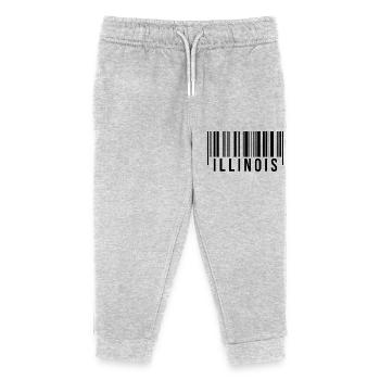 Illinois Barcode - Kinder Organic Jogginghose Mini Mover von Stanley/Stella - Grau meliert - Vorne
