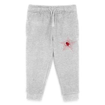 Spinne im Spinnennetz rote Spinne große Spinne - Kinder Organic Jogginghose Mini Mover von Stanley/Stella - Grau meliert - Vorne