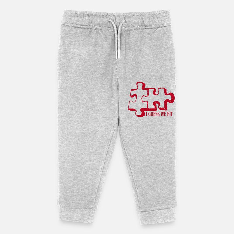 Pièces de puzzle - Pantalon de jogging enfant bio Stanley/Stella - gris chiné