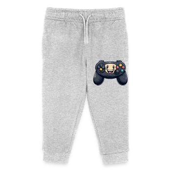 Fun controller for gamers - Kids Organic Sweatpants by Stanley/Stella - heather grey - Front