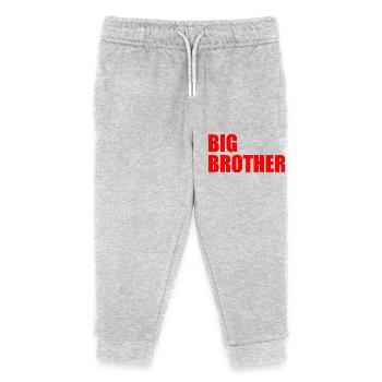 Big brother - Kids Organic Sweatpants by Stanley/Stella - heather grey - Front