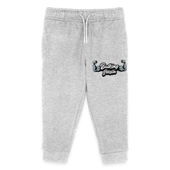 Gonflement Fintess Gym Design - Pantalon de jogging enfant bio Stanley/Stella - gris chiné - Devant